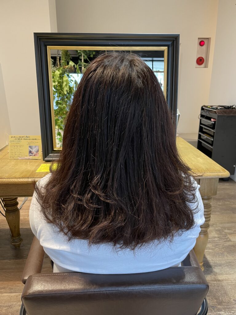 シャンプーを終えた